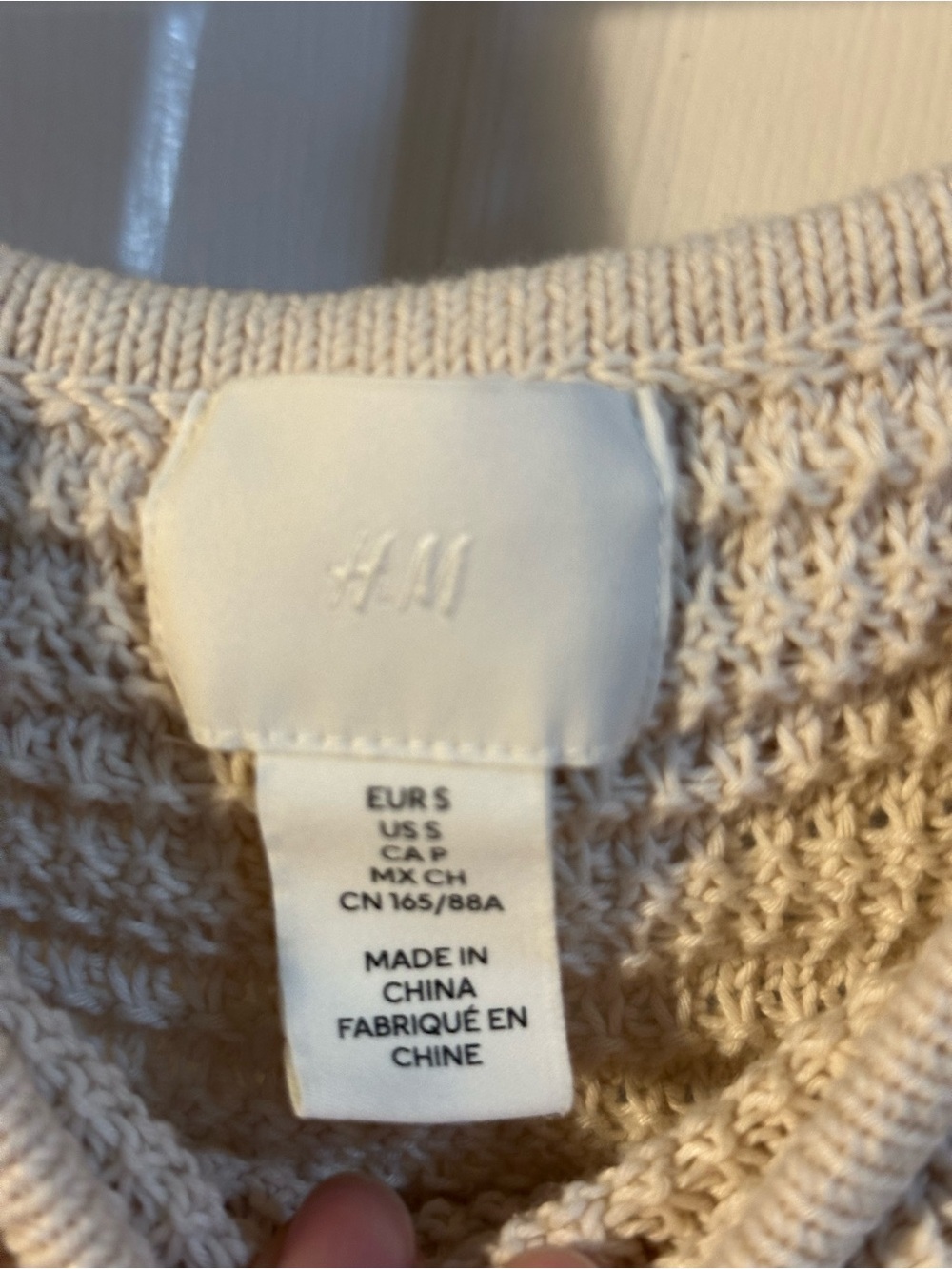 H&M Cream Ruffle Knit Crop Top - Picture 5 of 5
